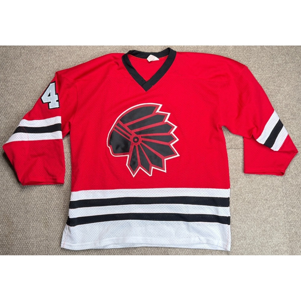 Projoy Sportswear NCDC Mercer Chiefs #4 Berger Hockey Jersey Size Large